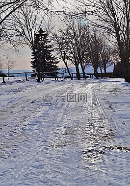 冬天,雪,冰