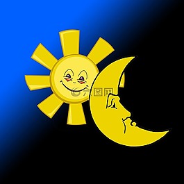 太陽,月球,一天