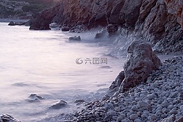 石頭,冥想,海