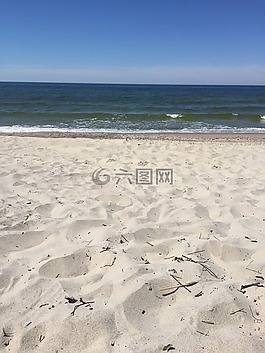 海灘,砂,海