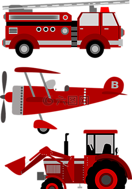 firetruck,飛機(jī),拖拉機(jī)