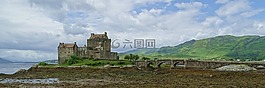 城堡,废墟,苏格兰