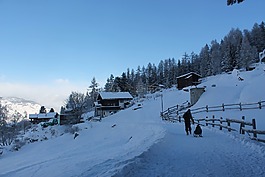 山,雪,幻燈片
