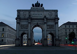慕尼黑,siegestor,日落