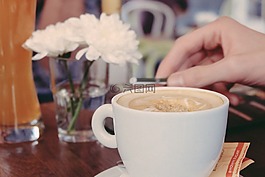 杯,咖啡,巧克力