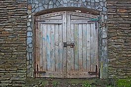 門,城堡,老