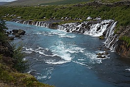 barnafoss,瀑布,冰島