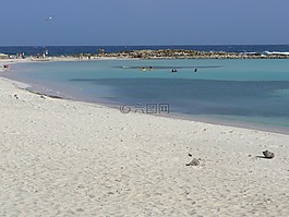 海灘,沙,白