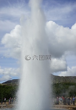 喷泉,strokkur,冰岛