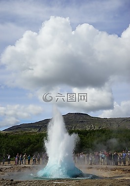 喷泉,strokkur,冰岛