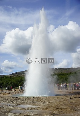 喷泉,strokkur,冰岛