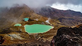 火山,景观,全景