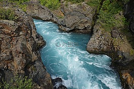 barnafoss,冰島,瀑布