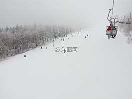 冬天,滑雪坡,浪漫