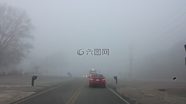 薄雾,雾,车