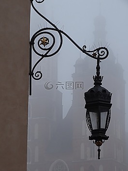 克拉科夫,市場(chǎng),霧