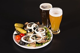 啤酒,快餐,魚(yú)肉
