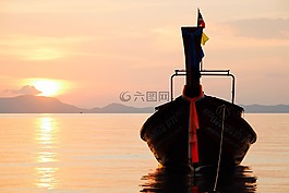 帆船,日落,引導(dǎo)