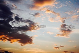 天空,云,光線