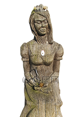 女子,雕塑,holzfigur