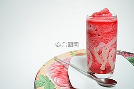 勺子,菜,紅色