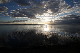 日落,爾根,abendstimmung