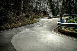 山,路,摩托車、 自行車