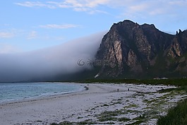 烟幕,岩壁,山