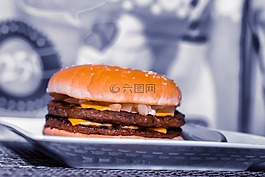 漢堡,食品,餐