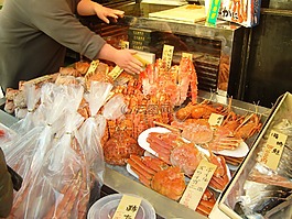 市場,藍(lán)蟹,紅色