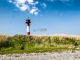景观,灯塔,海岸