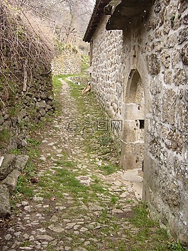 ardeche,法國(guó),孤立的房子