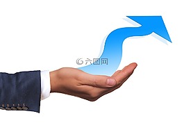 商人,箭頭,利潤