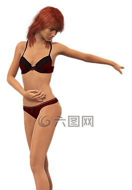 女子,美,毛巾
