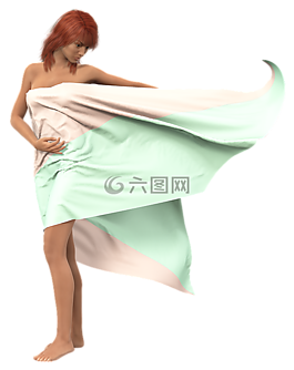 女子,美,毛巾
