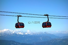 吊車,山,擦窗機