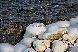 冰,冬天,水