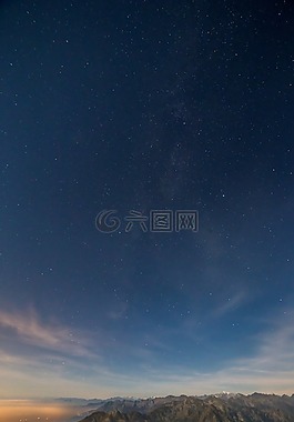 天空,銀河,夜