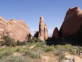 拱门国家公园,山,红色