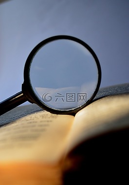 放大鏡,書,字典
