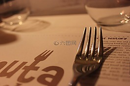 叉,餐具,特寫(xiě)
