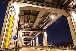 潜水学校,夜景,桥