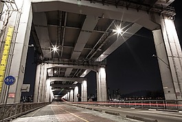 潜水学校,夜景,桥