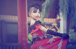 兒童,模型,小女孩