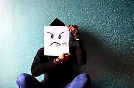 面具,愤怒,男子