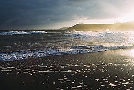 海洋,岸,海灘