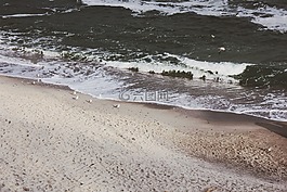 海灘,沙,海岸