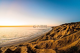 海岸,岸,丘陵