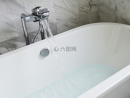 浴缸,水龙头,白