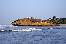 懸崖,海,石